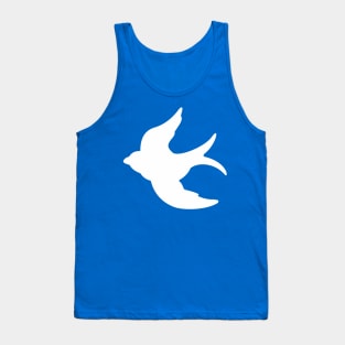 White Flying Swallow Tank Top